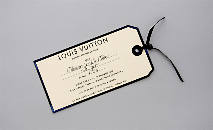Louis Vuitton Fashion Show Invitations